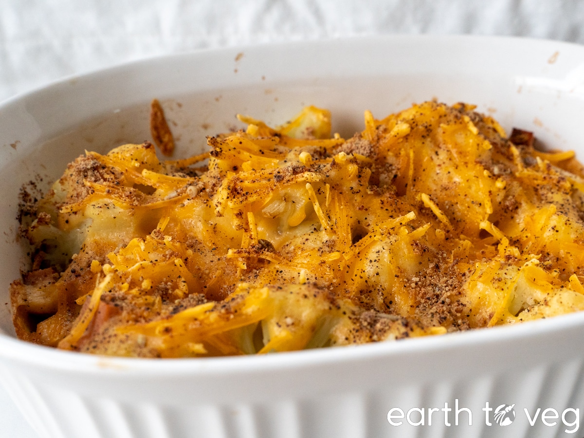 vegan cauliflower cheese bake-6